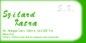 szilard katra business card